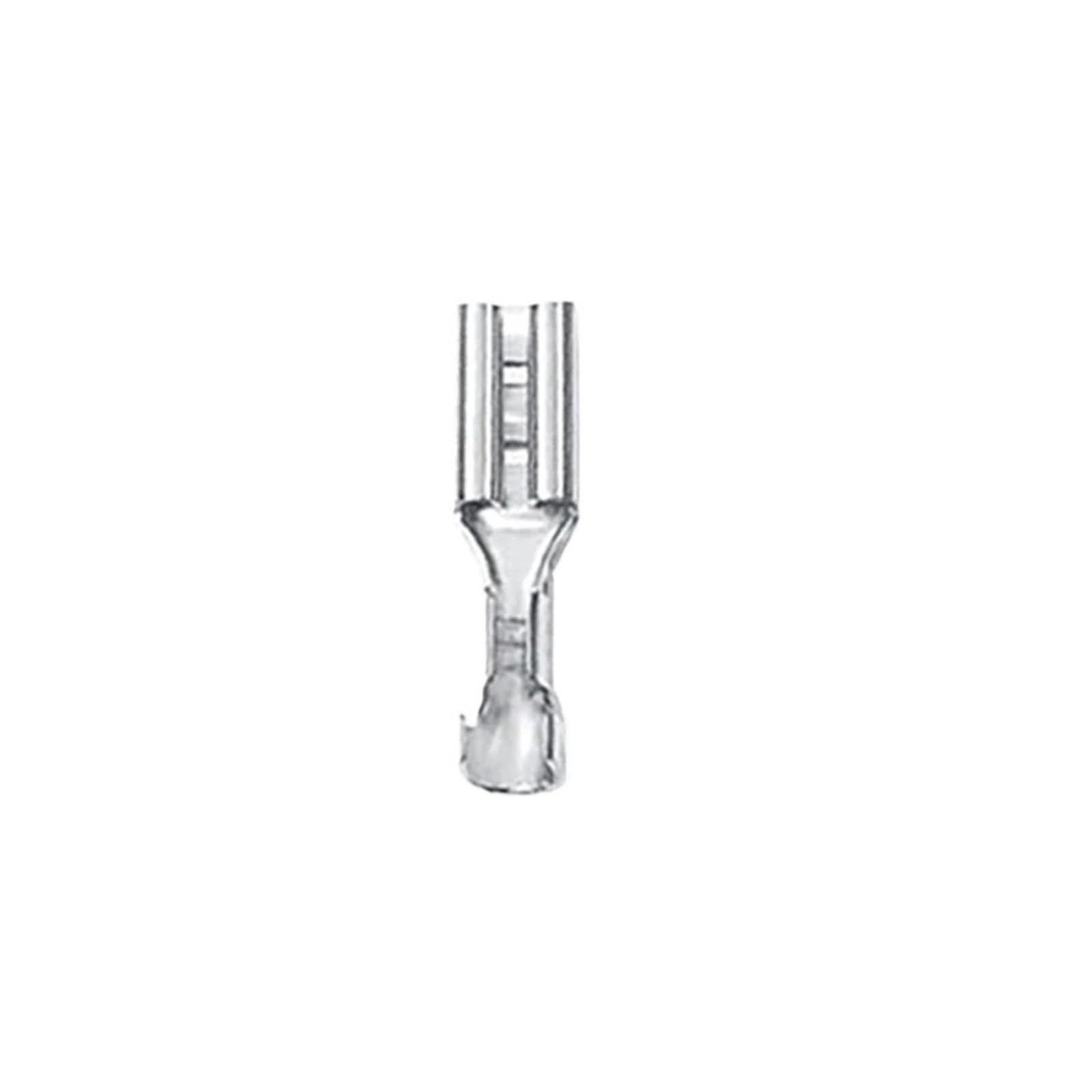 xuyuyan 100Pcs/Lot 2.8/4.8/6.3mm Female And Male Crimp Terminal Brass(2.8 Female Silver)