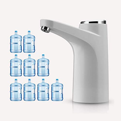 Pompe à eau électrique avec socle, distributeur d'eau rechargeable par USB, pompe à eau automatique portable pour la maison, la cuisine, le bureau (noir)