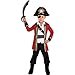 amscan 8400018 Boys Pirate Captain Costume - Toddler (3-4) 1 Set, Multicolor, One Size
