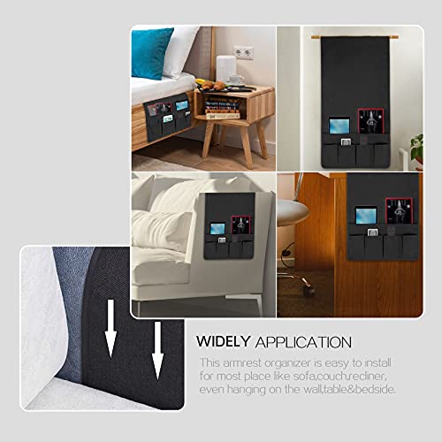 Niceec Dark Grey Sofa Covers And Sofa Armrest Organizer Bundle #TOP5