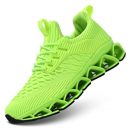 Womens Ladies Slip on Running Shoes Blade Tennis Walking Sneakers Comfort Fashion Work Sport Zapatos de Mujer Fluorescent Green