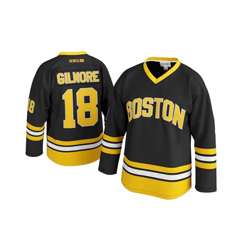 UNLC Happy Gilmore #18 Kids Hockey Jersey – Black 90s...