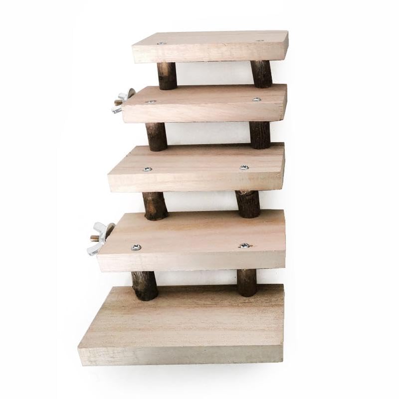 SS-Organic-Natural-Wood-Bird-Perch-Stand-Hanging-Multi-Branch-Perch-for-Cage-Parrots-Parakeets-Cockatiels-Conures-Macaws-Love-Birds-Finches-Climbing-Ladder-Stairs-5-Layers-Hamster-Toys