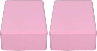 Yoga Block, 2PCS High Density EVA Foam Blocks Non Slip Appearance Blocks for Yoga, Pilates, Meditation, Supports Deepen Poses, Improve Strength, Balance and Flexibility, Pink