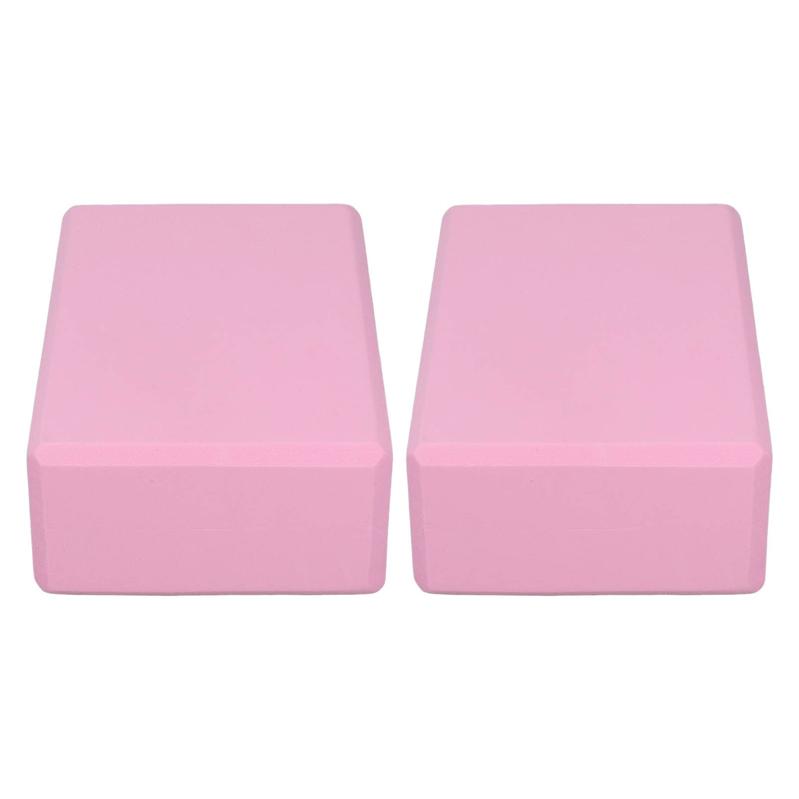 FTVOGUE Yoga Blocks 2 Pack Pink Foam Yoga Block 15 X 22.5 X 7.5cm Non Slip Surface Soft Support for Pilates Meditation Stretching Home Studio Travel Users