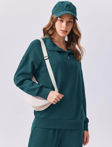 Image of PINSPARK 2 Piece Sets for Women 1 /4 Zip Lounge Matching Set Fall Outfits