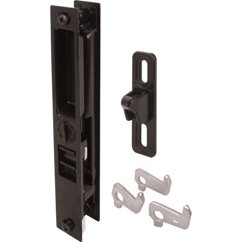 Prime-Line C 1123 Black Diecast Sliding Door Handle with Mid-Body Hook (Single Pack)