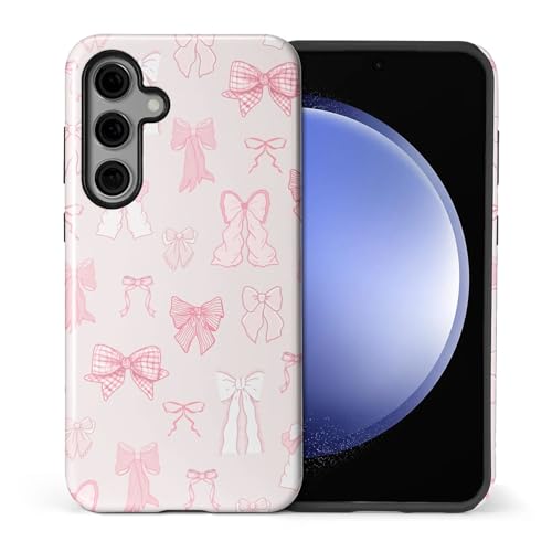 Coque Samsung S23 FE rose HL2 protégez votre téléphone avec le motif coquette ruban rigide