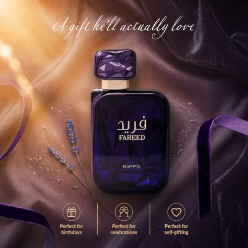 Image of RiiFFS Fareed Eau de Parfum for Men | Long Lasting Fresh Spicy Perfume with Cucumber, Cardamom & Amber | Luxury Arabic Fragrance | 100ml