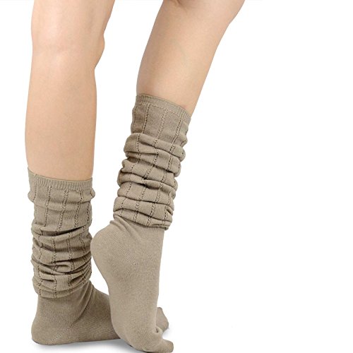 Image of Fashionable Cotton Slouchy Boot Socks for Women and Girls: Long Thigh Highs, Over-the-Knee Highs, and Knee Highs