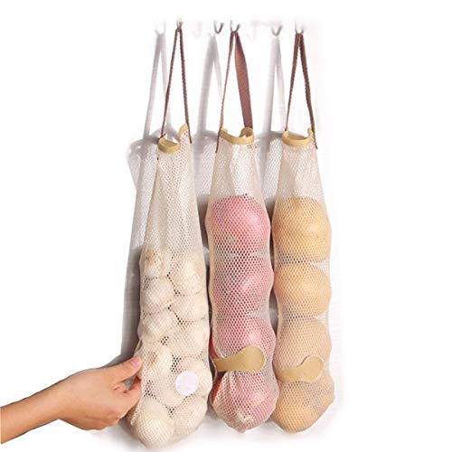 メッシュバッグ 野菜果物収納バッグ 壁掛けレジ袋 折り畳み可能保存バック 再利用可能な収納ネットバッグ 浴室 旅行 キッチン用