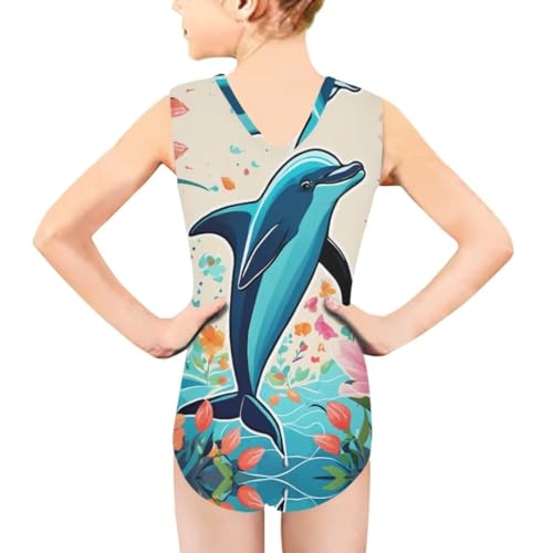 Image of Girls' Swimwear for 3-14 Cartoon Bathing Suit Girl Swimsuit Gym Leotard