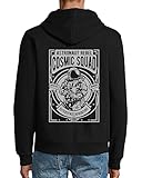 Photo Gallery cosmic squad astronaut rebel outer space adventure felpa con cappuccio in misto cotone con cerniera nera, nero , m Photo Gallery cosmic squad astronaut rebel outer space adventure felpa con cappuccio in misto cotone con cerniera nera, nero , m