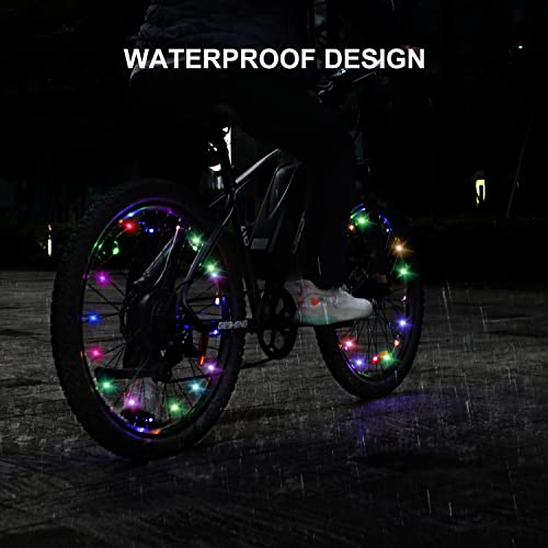 Tesgo Tire Pack Led Bike Wheel Lights Ultra Bright Waterproof Bicycle Spoke Lights Cycling Decoration- 1 Pack #TOP5