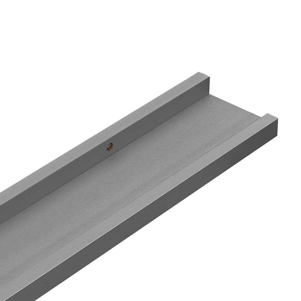 Półki ścienne 4 szt. szare 80 x 9 x 3 cm z płyty MDF – praktyczne półki wiszące do dekoracji mieszkania i przechowywania roślin, książek, artykułów dekoracyjnych