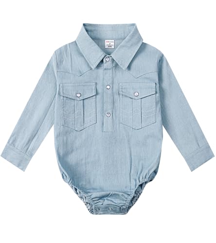 Body de algodón estilo vaquero para bebé 0-18 meses miniatura 1