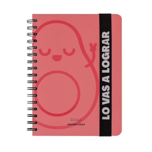 Mr.Wonderful Agenda Wonder 2025 Semanal, rosa, Lo vas a lograr, 22,1 x 2,1 x 15,6