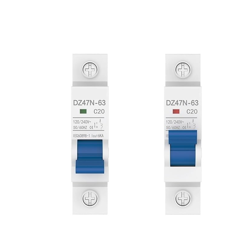 Disyuntor automatico 120V 240V interruptor magnetotermico monopolar riel DIN pack de 2 4