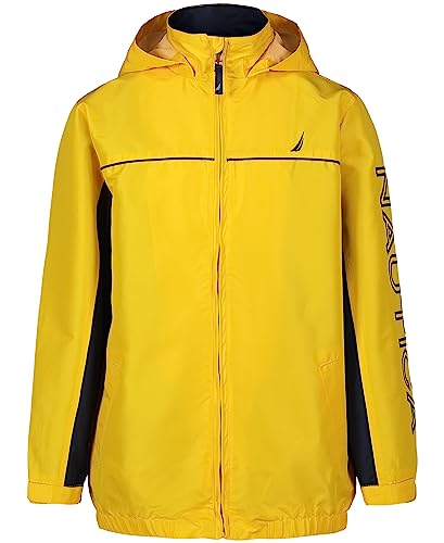 Nautica Boys' Light Weight Anchor Jacket with Stowable Hood