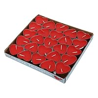 Ssiyiya Tea Lights Candles, 50pcs Heart Shaped Smokeless Tea Lights Candles Unscented Candles, Dripless & Long Lasting Mini Tealight Candles for Wedding Celebrations Home Party Decor