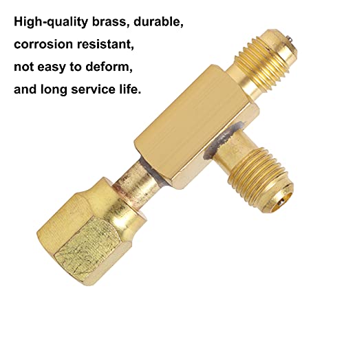 Gekufa QUICK COUPLER ACCESS TEE ADAPTE R Havc Tee Adapter 1/4 Inch Tee Adapter Valve Core With Swivel Connector Fits thumb #1