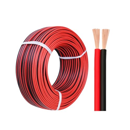 Câble cuivre pur souple 2 fils pour haut-parleur et ruban LED 60ft