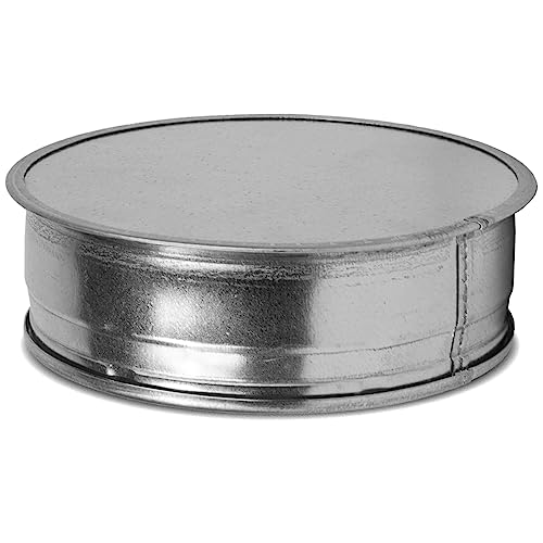 8\" Inch Galvanized Steel Tee Cap - Round Vent Cover - Dryer Duct End Cap - Metal Plug - Indoor/Outdoor Pipe Cover - Roof Vent Cap - Exterior Exhaust HVAC Ducting System Guard - Flue Pipe Seal