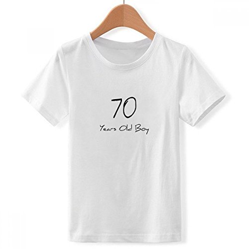 T-Shirt Blanc 70 Ans ras du cou pour les sorties décontractées en famille