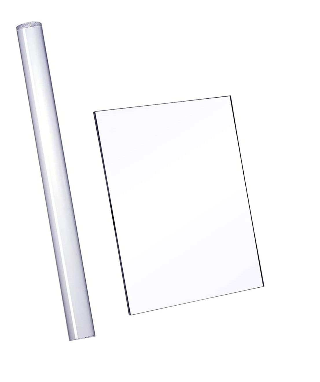 ikis Acrylic Roller 8" and Sheet 4 X 6 Combo for Polymer and Air Dry Clay Rolling Jewelery Making, Clear-picture-19