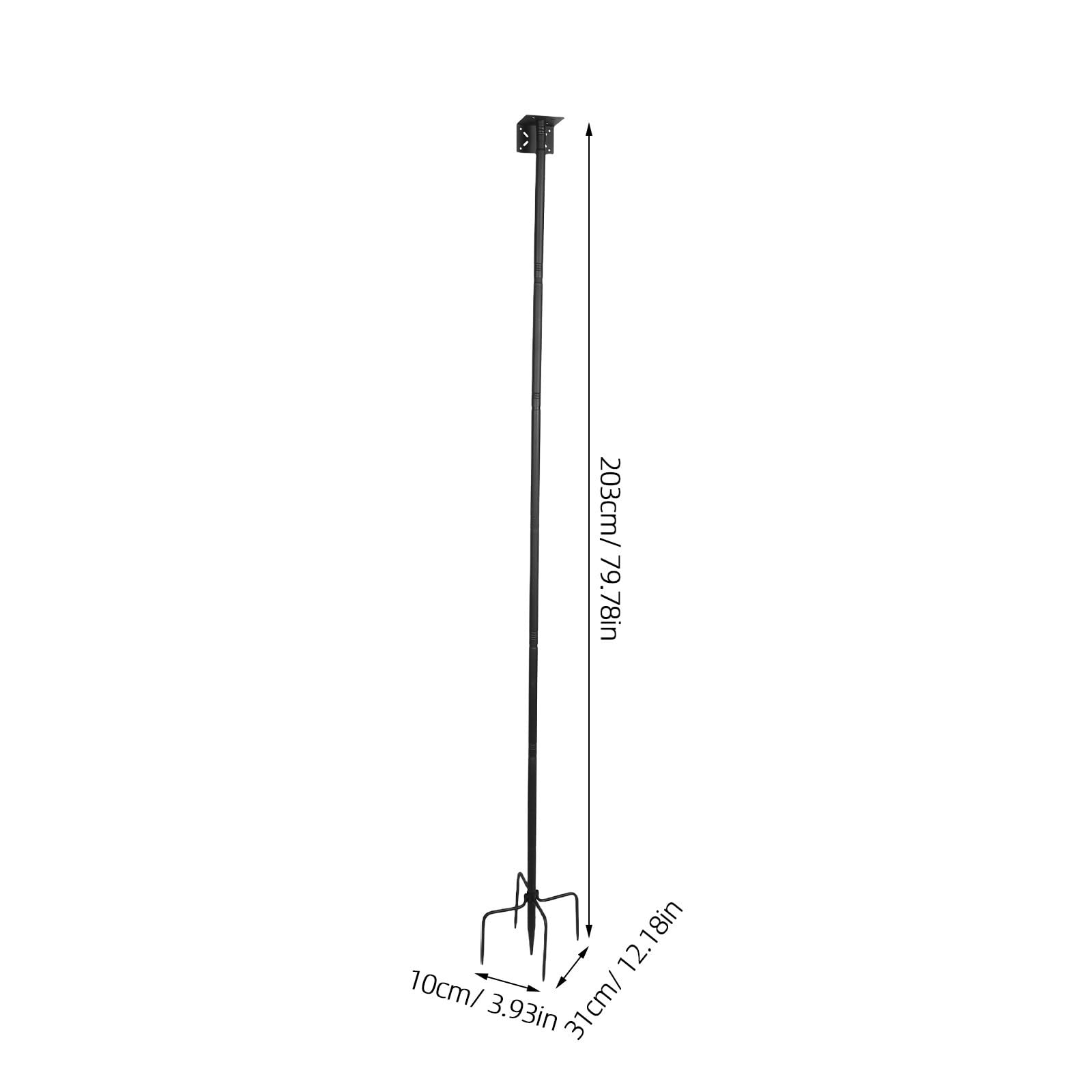 DOITOOL Soporte Ajustable para Alimentación de Pájaros de 79 Pulgadas Base de 5 Puntas, Estructura de Hierro Resistente y Fácil Instalación para Jardín y Patio