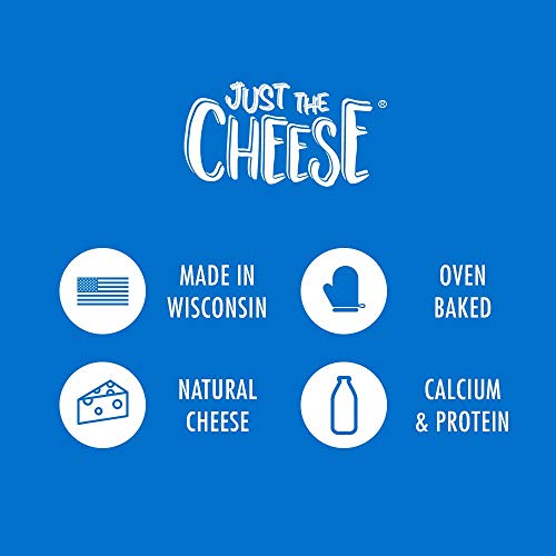 Just the Cheese Bars 10-pack, Crunchy Baked Low Carb Snack Bars. 100% Natural Cheese. High Protein and Gluten Free (Grilled Cheese)