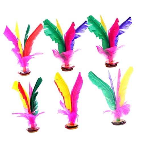 Hohopeti Goose Shuttlecock 6pcs Random Colors Kicking Shuttlecock Toy Chinese Foot Sports Game