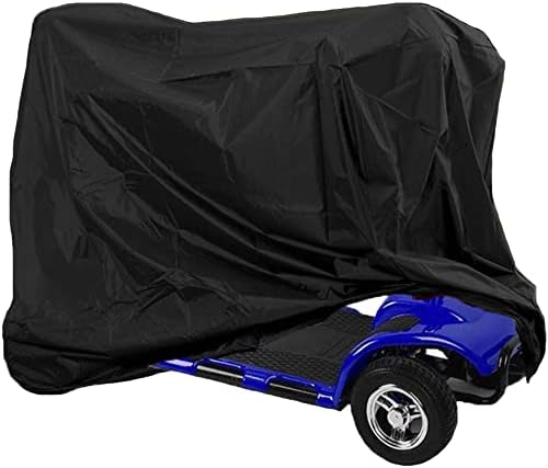 Sqodok Mobility Scooter Storage Cover, Waterproof 420D Oxford Fabric Scooter Weather Cover Protect from Dust Dirt Snow Rain Sun Rays, Scooter Accessories for Travel, 48 x 22 x 38 inch