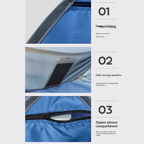 Carpa portatil para playa con protector solar negra miniatura 4
