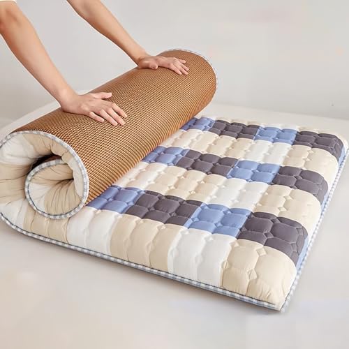 Colchón de futón japonés, cubrecolchón individual enrollable, tapete plegable portátil para sofá de invitados (120 x 200 cm), perfecto para comodidad y ahorro de espacio