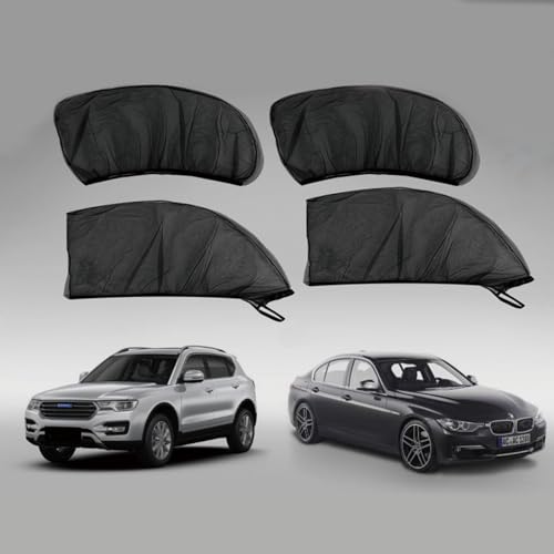 4 peças persianas de janela de carro persianas respiráveis UV capas de janela universais para a maioria dos carros protegem a privacidade da família
