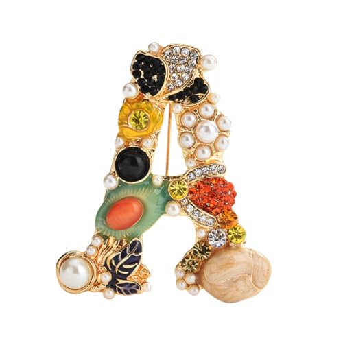 IMIKEYA Broche Moda Letra Inglesa Aleación Delicado Alfiler Decorativo para Mujer Vestidos y Trajes Fiesta Ceremonias