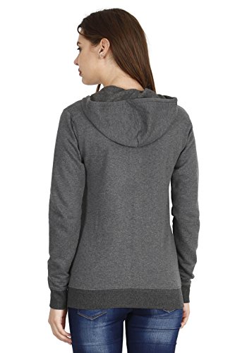 FLEXIMAA Women's Cotton Full Zipper Sweatshirt Hoodies with Kangaroo Pocket