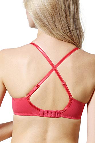 Image of Van Heusen Women's Everyday Cotton Bra|Medium Coverage|Non Padded|Non Wired|Seamless Moulded Cups|Anti Bacterial Tech| Keeps you Fresh|Sweat Absorbent|No Slip Soft Straps|Detachable Straps|Style 11001