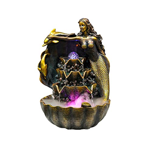 Fountain de table sirène ZXQUEGF pour méditation zen et décoration