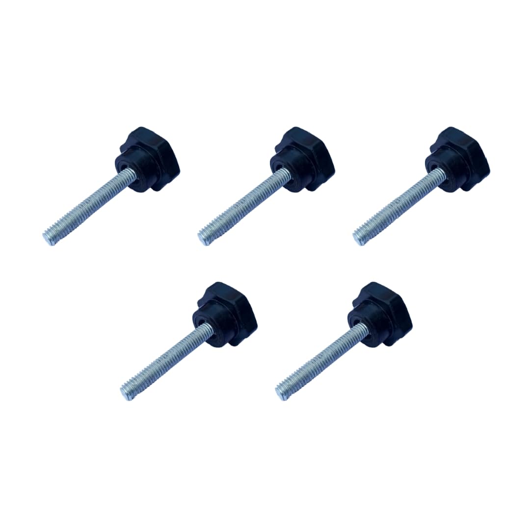 QUICK CLICK SIX STAR KNOB GRIP HANDLE M6 X 25MM (2.5 CM) SCREW LENGTH * 25MM HEAD DIAMETER PLASTIC BLACK HANDLE SUITABLE FOR ALL TYPE OF MACHINE TOOL (5, M6 X 25MM) (B0DJ1BQP9T) Amazon Price History, Amazon Price Tracker
