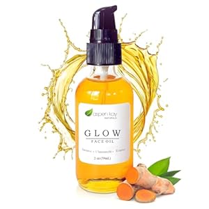 Aspen Kay Naturals Glow – Turmeric & Rosehip Face Oil, Natural & Organic Face Moisturizer with Turmeric, Camellia, Sea Buckthorn and Chamomile – Facial Serum – 2 oz