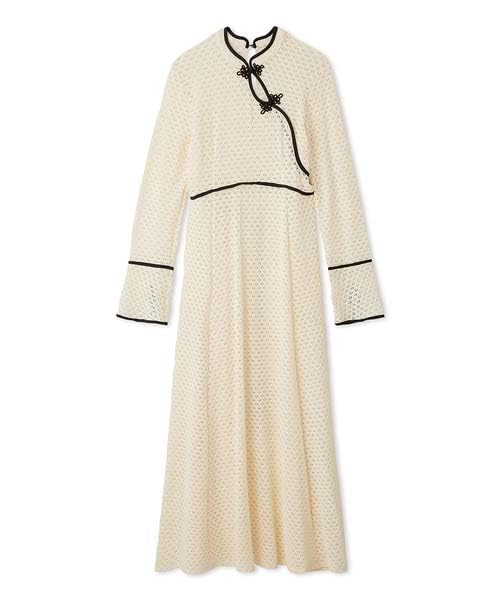 Amazon.co.jp: [リリーブラウン] レースチャイナワンピース LWFO244115