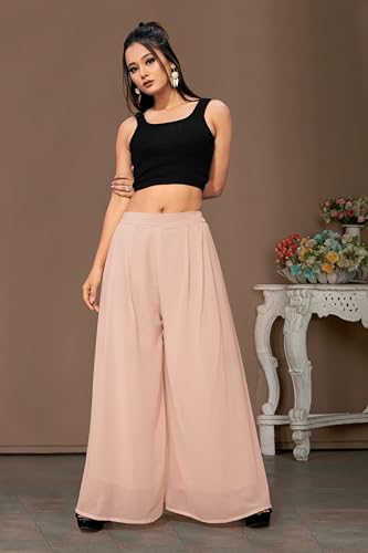 Image of Georgette Bonanza Soft Flared Palazzo (MID Waist)
