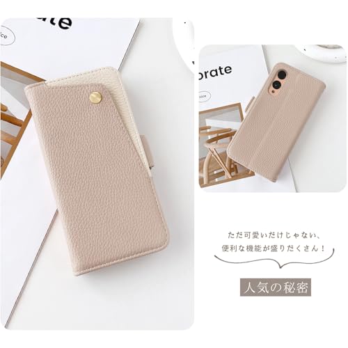 undefined CASSYOOK Arrows We2 ケース 手帳型 アローズ F-52E ケース 手帳型 財布型 カバー カードポケット付き Arrows We 2 スマホケース 手帳型 全面保護 Arrows We 2 スマホケース 手帳型 カード収納 横置きスタンド機能 高級PUレザー おしゃれ 上質な手触り 擦り傷防止 ケース(アプリコット) の商品画像 1