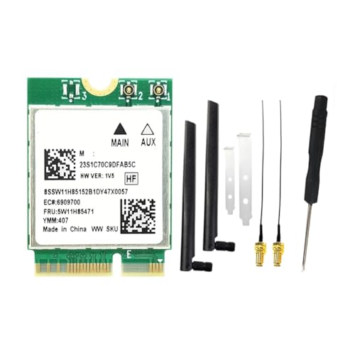 Carte WiFi7 RTL8922AE M.2 NGFF avec Antennes 8 dBi pour Windows 10/11
