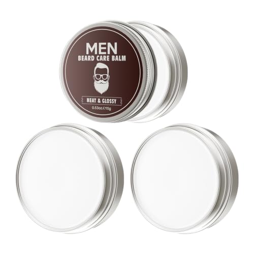 3PCS Beard Balm,Beard Cream,Beard Butter,Beard Softener for Men