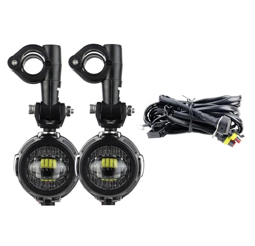 Antibrouillards LED moto 40W pour R1200GS et F800GS avec relais de câblage complet