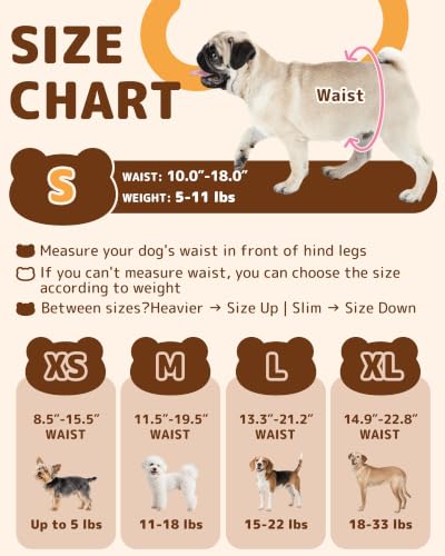 Image of Dono Pull Up Dog Diapers Female-60 Count, Disposable Puppy Diapers Size S | 360 Elastic Waist, Ultra Absorbent Wider Leak-Proof Edges, For Doggy Female in Heat Peeing &Elderly incontinence, Tail Hole