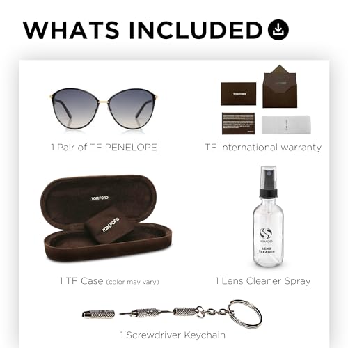 Tom Ford FT0320 PENELOPE Round Shape Sunglasses + Bundle With eSHADES Eyewear Cleaning Kit3